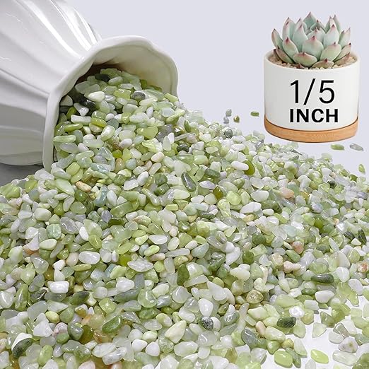 NUPICK 6 lbs Pebbles for Indoor Plants, 1/5 Inch Pea Gravel for Fish Tank, Polished Decorative Rocks for Succulent, Natural River Stones for Vases, Cactus, Landscaping, Bird Bath, Aquarium, Jade