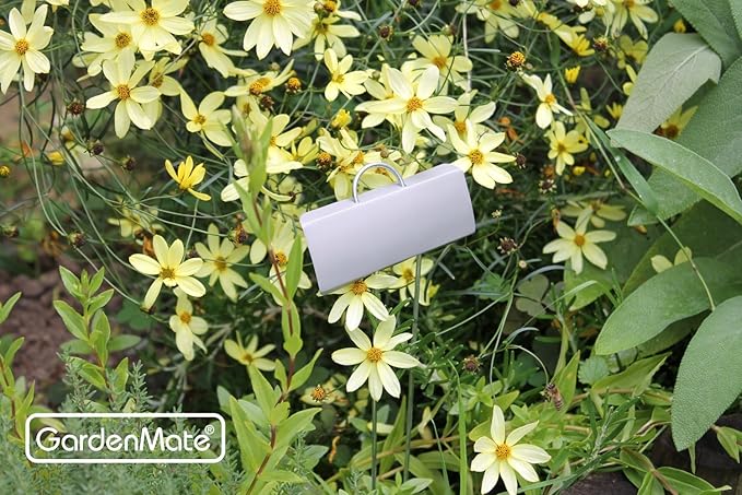 GardenMate 100-Pack Weatherproof Large Zinc Metal Plant Labels, Height 11.5", Label Area 3 1/2 x 1 1/4"
