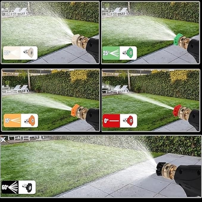 Foam Cannon Pressure Washer Kit - Double Nozzle Sprayer, Connector | Versatile Cleaning Accessory, High-Pressure Detailing Tool with Multi-Purpose Use During Home Exterior Washing, Auto Care, Garden