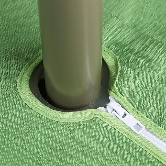 Outdoor Tablecloth Wrinkle-Free Stain Resistant Waterproof Polyester Fabric Table Cover with Zipper Umbrella Hole for Picnic/Party/Dinner/Garden(60×60inch Square,Zippered,Olive Green)