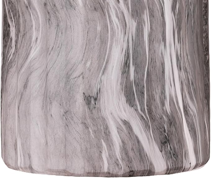 15.55" Cement End Tables for Patio,Faux Terrazzo Modern Small Round Side Accent Table,Tree Stump Garden Stool Drum Indoor and Outdoor,Marble