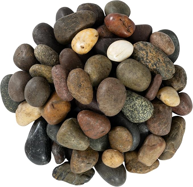 MSI Decorative Polished Mixed Pebbles, 0.8 inch- 1.2 inch, 40 lb. Bag (55 Bags/Pallet)