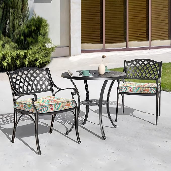 Outdoor Chair Cushions 22x22x3 Inch, Patio Seat Cushion Furniture Swing Set of 2, Water Repellent Chairs Wicker Cushion Pads with Couch Sofa in Garden, Pretty Paisley