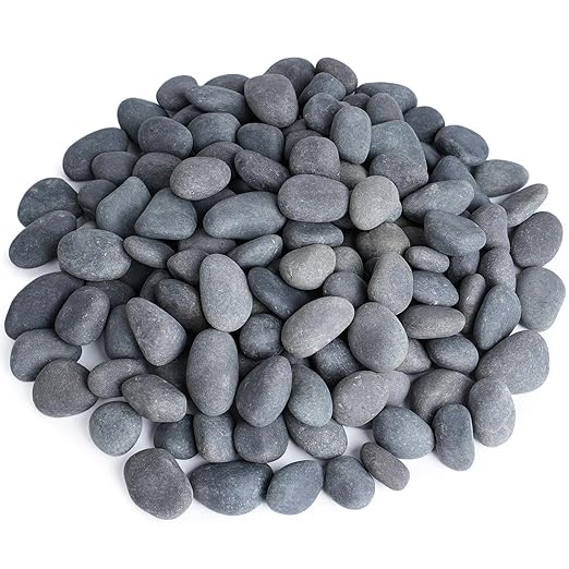 20 lbs River Rocks for Landscaping, 0.4-1 inch Natural Rocks for Aquarium, Fish Tank, Decorative Garden Stones for Plants, Flower Pots, Vase, Walkways
