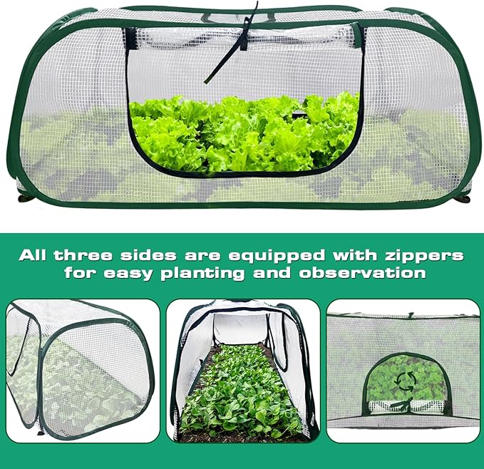 Raised Garden Bed Cover,Garden Row Plants Cover Accelerator, 45" L x 22" W x 16" H Greenhouse Cover for Raised Garden Bed and Vegetable Rows (1 Pack)