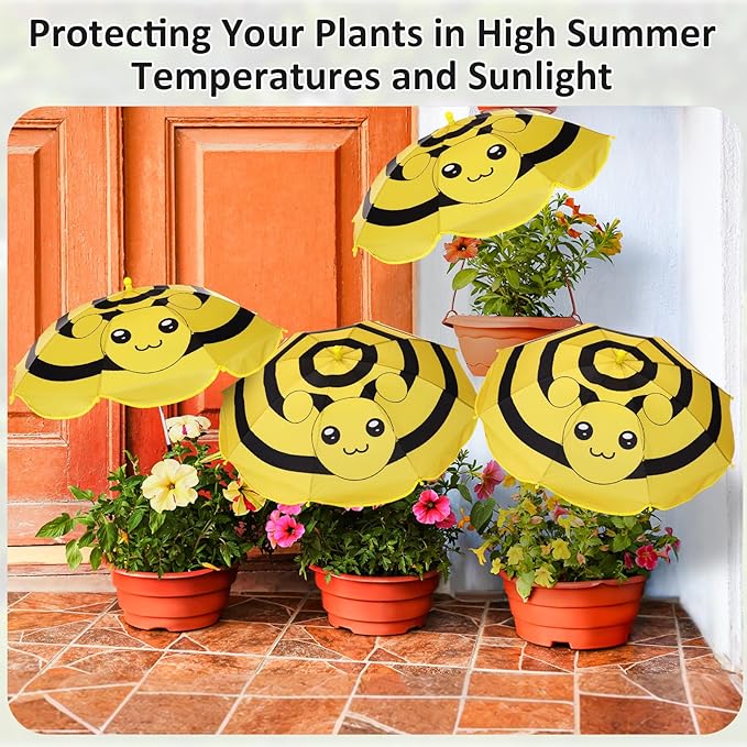 24. 5 Inch Plant Umbrellas for Outdoor Plants Garden Umbrella Shade for Potted Plant, Garden Bed Flower Pot Provide Shade to ‌defend Blazing Sun