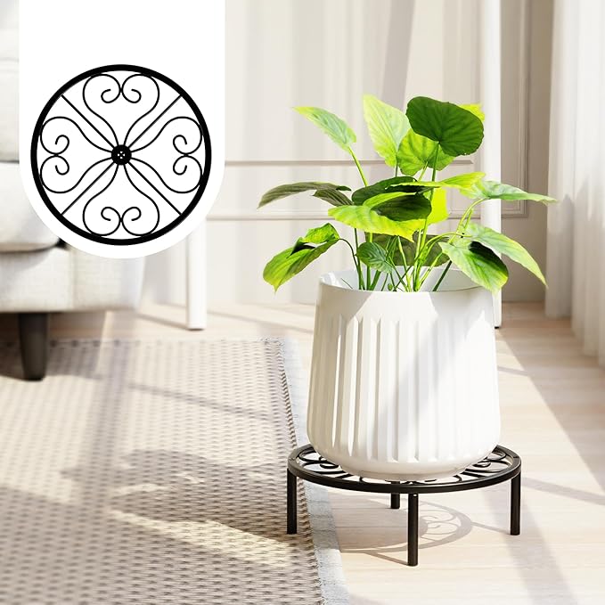 Plant Stand Plant Holder - Short Flower Stand for Garden Courtyard, Heavy Duty Plant Rack for Multiple Plant Indoor or Outdoor.