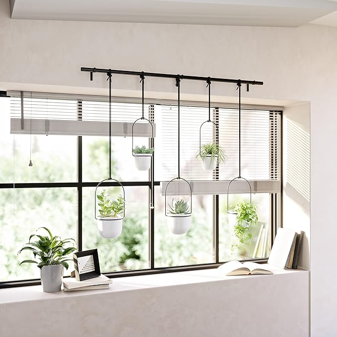 Umbra Triflora Hanging Planter, Set of 5, White (Pack of 3)