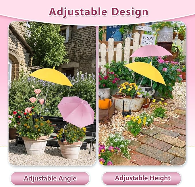 2Pcs Adjustable Plant Shade Umbrella for Outdoor Plants, Plants Shade Cover, Sun Shade Cloth for Plants, Potted Plants, Garden Beds
