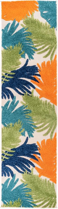 Rugshop Lucca Contemporary Floral Indoor/Outdoor 2' 7" X 6' Multi