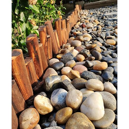 20 lbs Decorative Pebbles for Outdoor Landscaping, 1-2 inch Polished River Rocks for Plant Outdoor, Aquarium, Vase, Fish Tank Gravel, River Stones and Garden Rocks