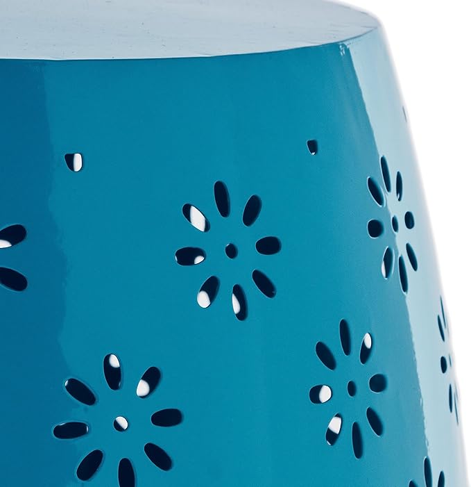 Christopher Knight Home Soleil Outdoor 15" Iron Side Table, Blue