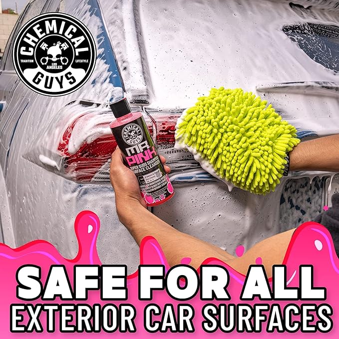 Chemical Guys CWS_402_16FG 10-Piece Arsenal Builder Car Wash Kit, Foam Gun, Bucket (3) 16 oz Car Care Cleaning Chemicals (Works w/Garden Hose) with Mr. Pink Foaming Car Wash Soap, 16 oz
