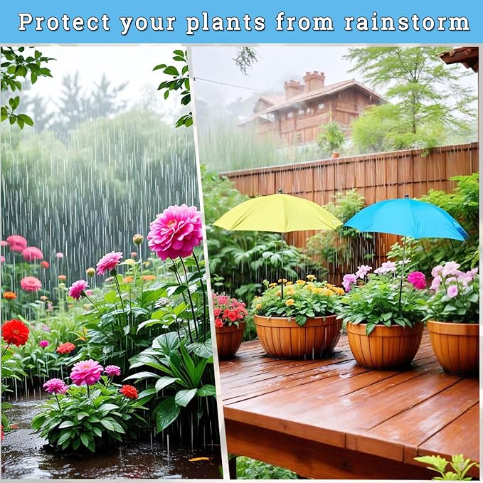Upgraded Plant Umbrella Shade Cover for Outdoor Plants, 26" Larger Garden Plant Umbrella Shade with Adjustable Height & Angle,40'' Sun Shade for Plants, Potted Plant, Garden Beds