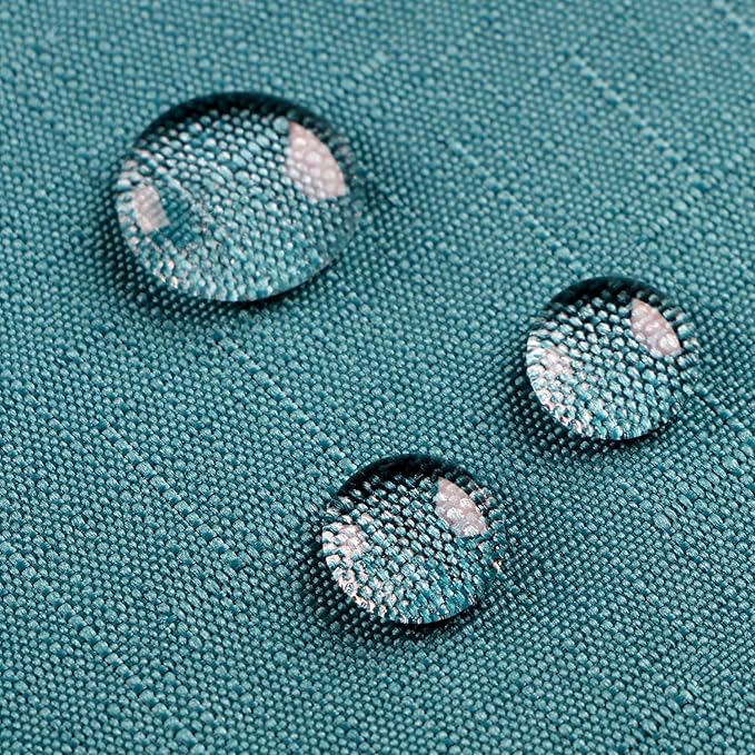 Outdoor Tablecloth Wrinkle-Free Stain Resistant Waterproof Polyester Fabric Table Cover with Zipper Umbrella Hole for Picnic/Party/Dinner/Patio Garden(70inch Round,Zippered,Teal)