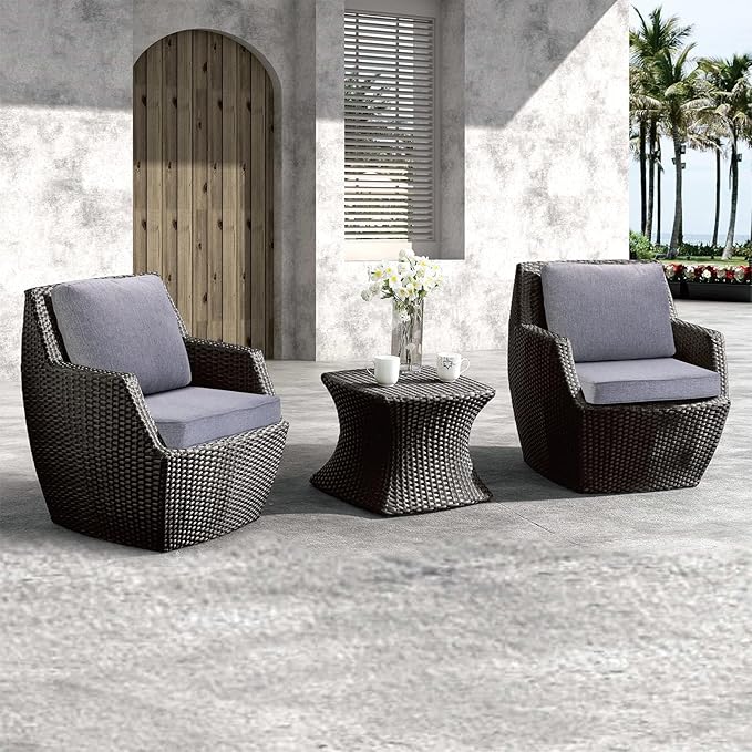 JMGBird Outdoor Chair Cushion Tufted Pillow, Deep Seat Outdoor Cushion Set 19"x19" Seat Cushions for Outdoor Furniture