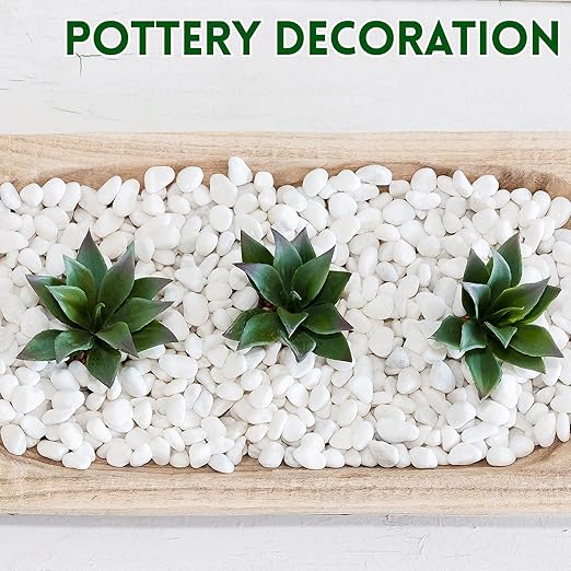 5 lb Jade Pebbles for Indoor Plants, 3/8 Inch Polished Decorative Pebbles for Vase, Bamboo, Succulent, Garden Landscape Decoration River Stone