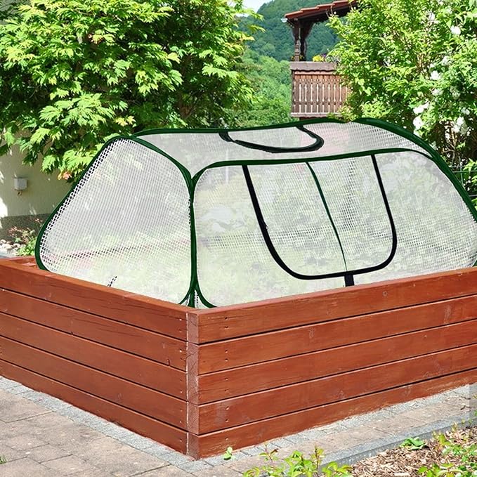 Raised Garden Bed Cover,Garden Row Plants Cover Accelerator, 45" L x 22" W x 16" H Greenhouse Cover for Raised Garden Bed and Vegetable Rows (1 Pack)