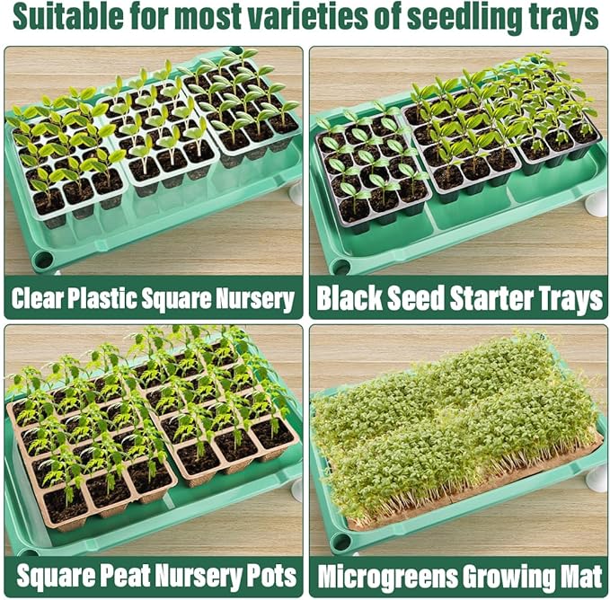 5-Tier Seed Starter Tray, Plant Stand with Grow Lights Full Spectrum Sunlike Plant Light for Indoor/Greenhouse Small Plant Pots, Cell Trays, Succulents, Seedlings Gardening