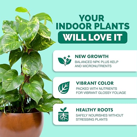 Indoor Plant Food - Liquid Fertilizer for Indoor Plants & Potted Houseplants, by TPS Plant Foods, 8 oz (250 mL)