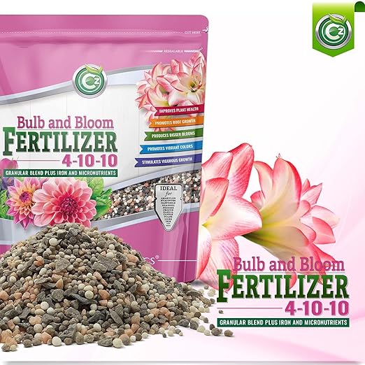 4-10-10 Bulb and Bloom Fertilizer - Made in USA - NPK + Micronutrients Plant Food for Indoor/Outdoor Plants, Trees, and Flower Gardens