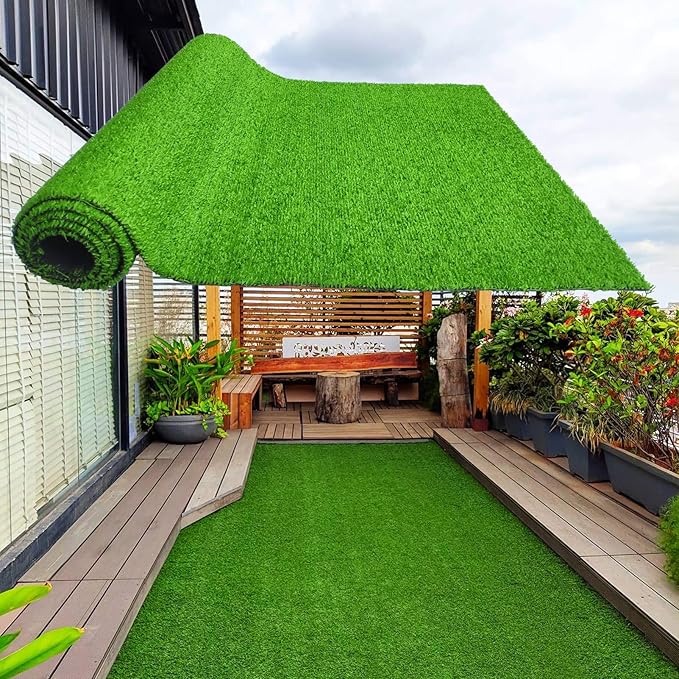 Artificial Turf Area Rug Grass Mat 3FTX10FT Dogs Pet Synthetic Astroturf Rug Carpet 0.4 Inch Pile Height Indoor Outdoor Garden Lawn Landscape Patio