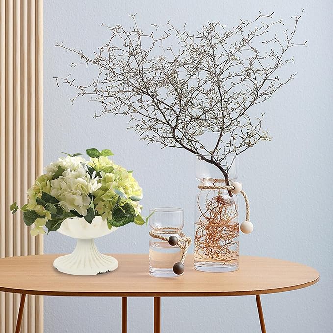 Kichvoe Vintage Iron Vase Retro Metal Flower Pot Small Planter 5.11X5.11X3.34 Inches Decorative Centerpiece for Home Tabletop
