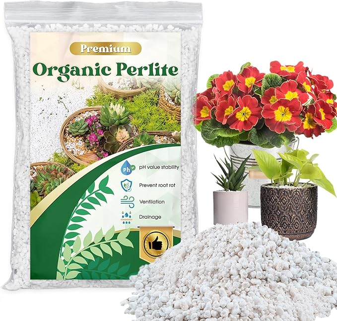 Organic Perlite for Plants,2 Quart Premium Horticultural Perlite for Indoor and Outdoor Plants,Enhance The Ventilation and Drainage of The Soil,Optimal for Potting Mixes
