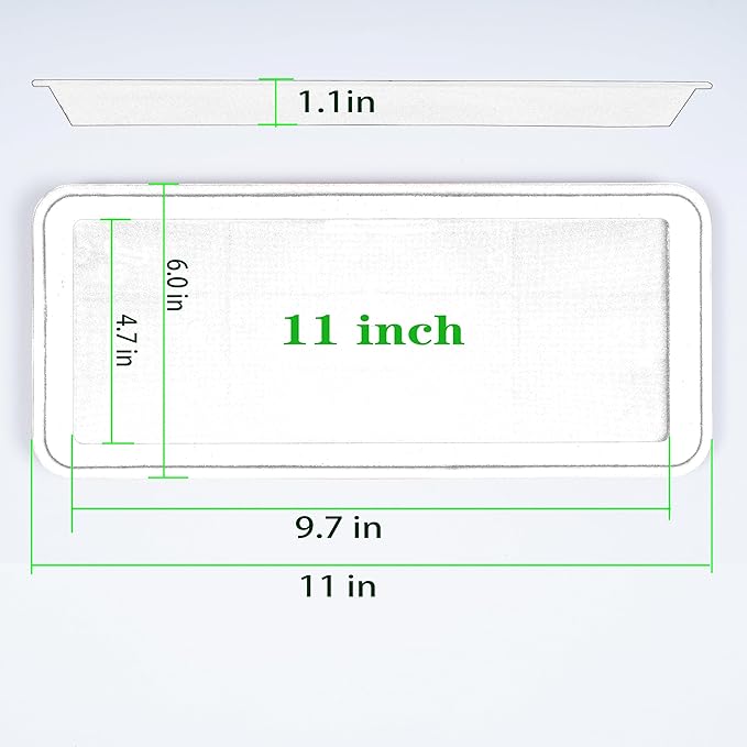 2 Pack of Plastic Plant Tray Saucer Rectangular, Plant Trays Saucers for Indoors Outdoor, Plant Drip Tray for Flower Pot Planter, Windowsill Plant Tray (6 X 11 Inch, Terracotta)