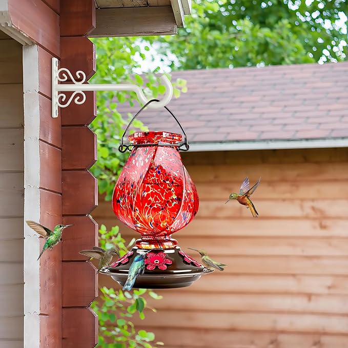 BOLITE Plant Hangers, 6 Inch Hanging Plant Brackets Outdoor or Indoor, Wall Hooks for Hanging Hummingbird Feeders, Bird Feeders, Planters, Lantern, Wind Chime, 2 Pack, Retro White, Gifts for Women Men