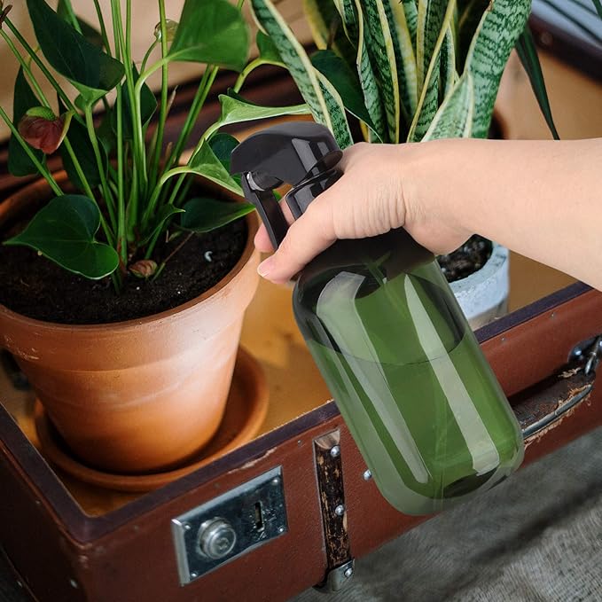 driew Plant Mister Spray Bottle, Plant Mister Water Spray Bottle for Plants Misting Bottle Water Fine Mist, Cleaning Solutions, Gardening, Indoor, Outdoor (Green - 17oz)