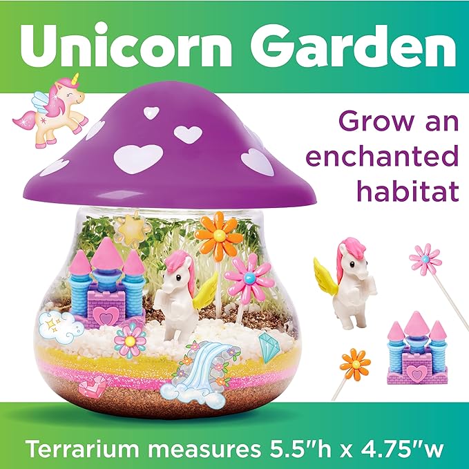 Creativity for Kids Plant and Grow Unicorn Forest: Terrarium Kit for Kids, Unicorn Toys and STEM Kits, Easter Basket Stuffers & Arts and Crafts for Girls (Ages 6+)