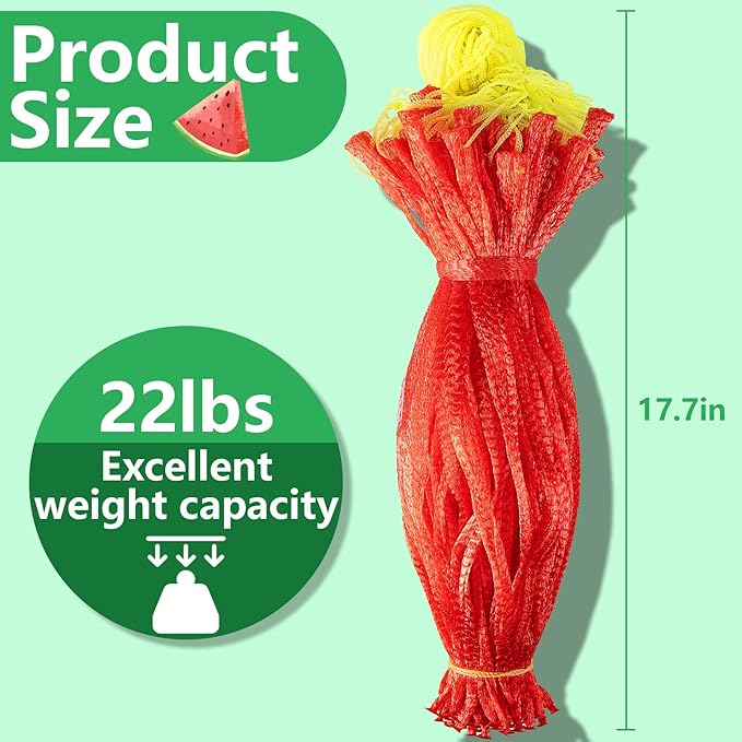 Iceyyyy 50 Pack Watermelon Nets,Hanging Watermelon Support Nets,Reusable Melon Hammocks Cradles Fruit Melon Net Bag for Watermelon, Honeydew Melon, Cucumbers