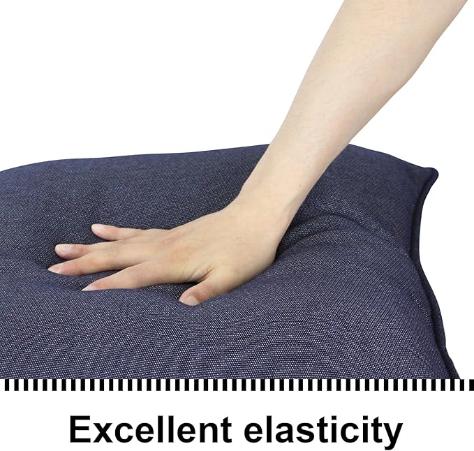 Deep Seat Cushions, Outdoor Cushions, Patio Furniture Cushions, Deep Seat & Back Cushion Patio Cushions for Backyard Couch Sofa Fade Resistant (22x24x4 inches 3 Sets, Blue Grey)