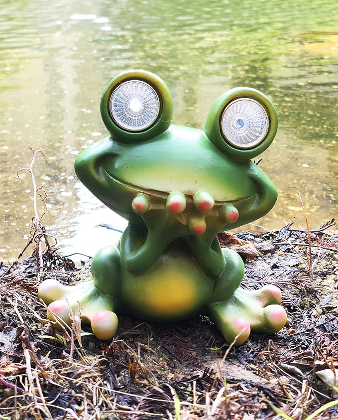 Solar Powered Frog Outdoor LED Garden Light Decor (Speak - NO)