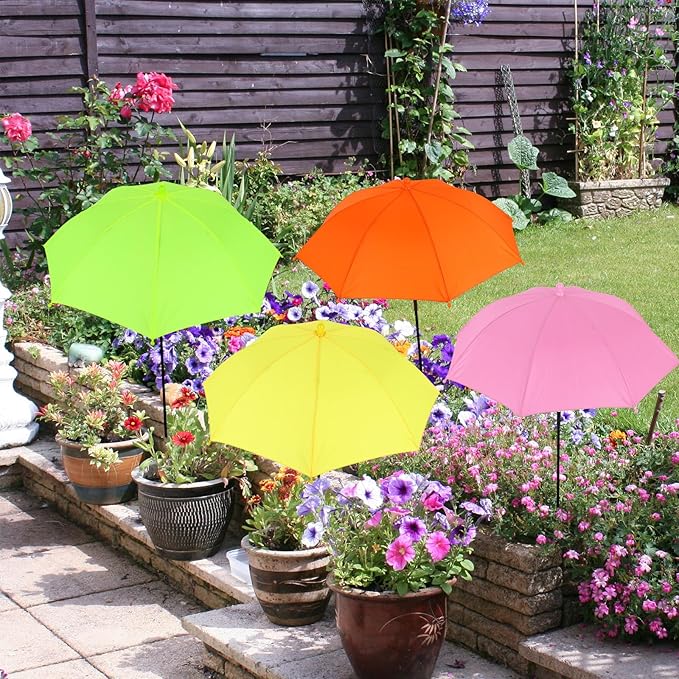 JarThenaAMCS 6Pcs Plant Umbrellas for Outdoor Plants Garden Beds Potted Plant Sun Shade Umbrella