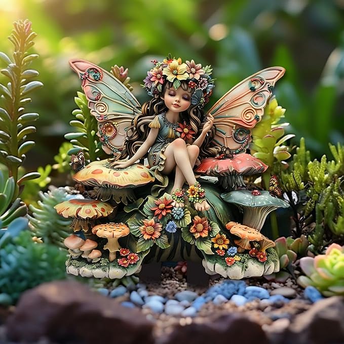 Sleeping Elf Bohemian Flower Pot Decor - Fairy Planter Pots for Home or Garden