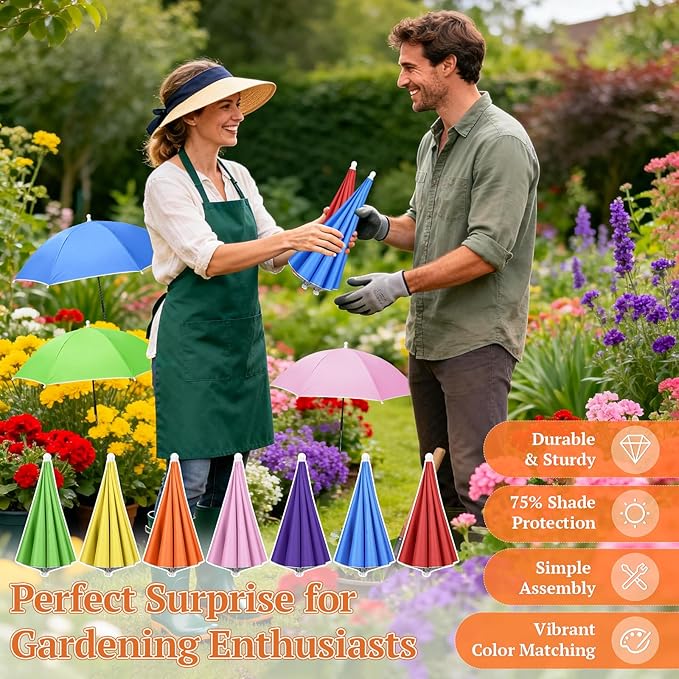 Plant Umbrellas for Outdoor Plants, Garden Umbrella Shade for Potted Plants and Garden Beds, Provide Shade to ‌Defend Plants From Blazing Sun