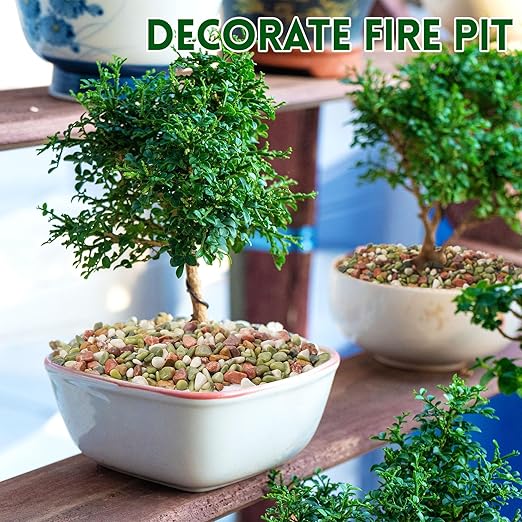 2.2 lb Pebbles for Indoor Plants, 1/2 Inch Decorative Rocks for Potted Plants, Natural Polished Pebbles for Vases, Succulent, Planters, Landscaping Drainage and Outdoor Gardening