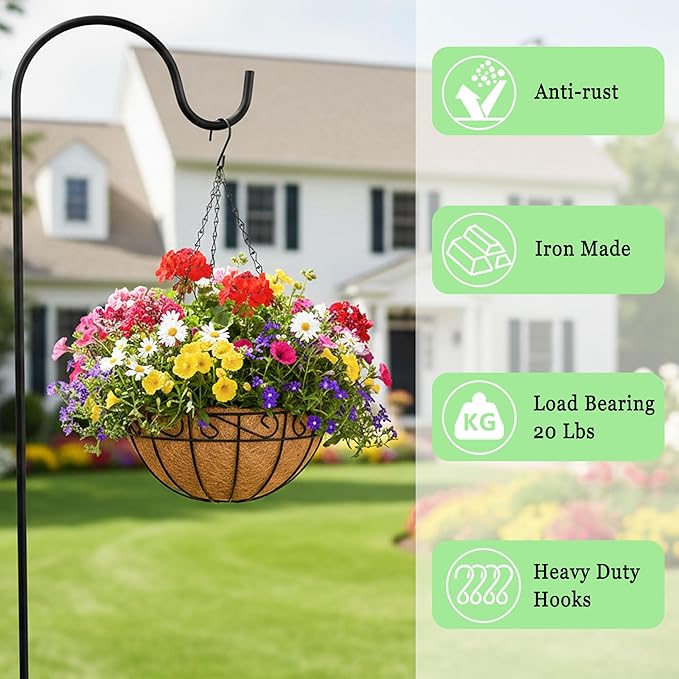 6pcs13.7inch Hanging Basket Planter Hanging Chain，Replacement Plant Hangers for Bird Feeders,Planters Wind Chimes and Decorative