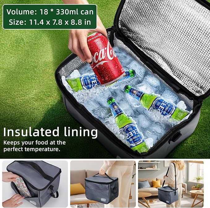 Picnic Basket for 2 with Table and Blanket, Collapsible Cooler Bag Insulated, Picnic Set for Beach Picnic Hamper Picnic Date Essentials for Outdoor Picnic Accessories Bridal Shower Gift