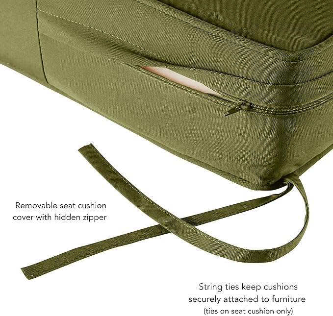 Greendale Home Fashions 2-Piece Outdoor Deep Seat Cushion Set, Juniper