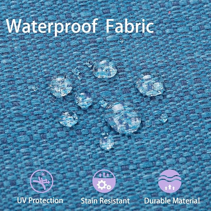FUNHOME Outdoor Bench Cushion 48 x18 inch with Non-Slip Grips,Water Resistant Porch Swing Cushion,Bench Pillow Pads,Tufted Cushions for Patio Garden Furniture,48" Seat Cushions(Light Blue)
