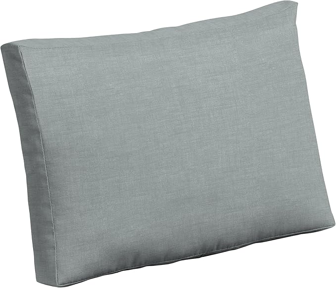 Arden Outdoor Cushion Pillow Back, 24 x 18, Water Repellent, Fade Resistant, Stone Grey Leala