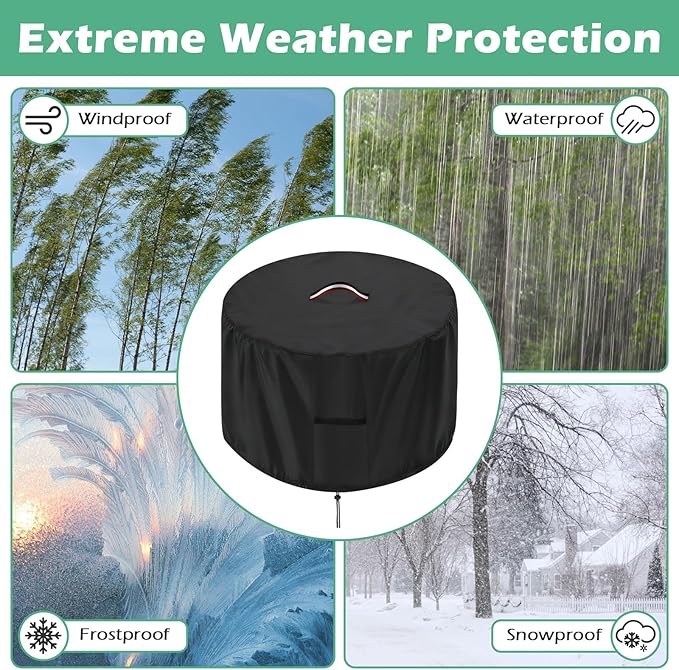 Plant Covers Freeze Protection, 24" Planter Covers Fit 2x2 FT Raised Garden Beds - Heavy Duty Large Pot Cover for Outdoor Winter Frost Cold Weather, Black 25"D x 24"H