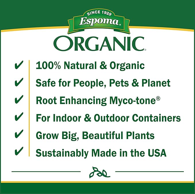 Espoma Organic Potting Soil Mix - All Natural Potting Mix For All Indoor & Outdoor Containers Including Herbs & Vegetables. For Organic Gardening, 8qt. bag. Pack of1