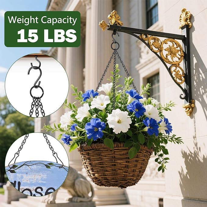 236 Inch Hanging Basket Chain,Decorative DIY Metal Black Hanging Chain for Photo,Bird Feeder,Wind Chimes，Planters Baskets