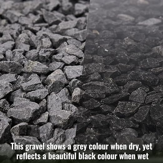NUPICK 10 Pound Gravel Rocks, 0.5-0.7 Inches Polished Pebbles for Plants, Fish Tank, Clear Vase and More, Natural Black Stones