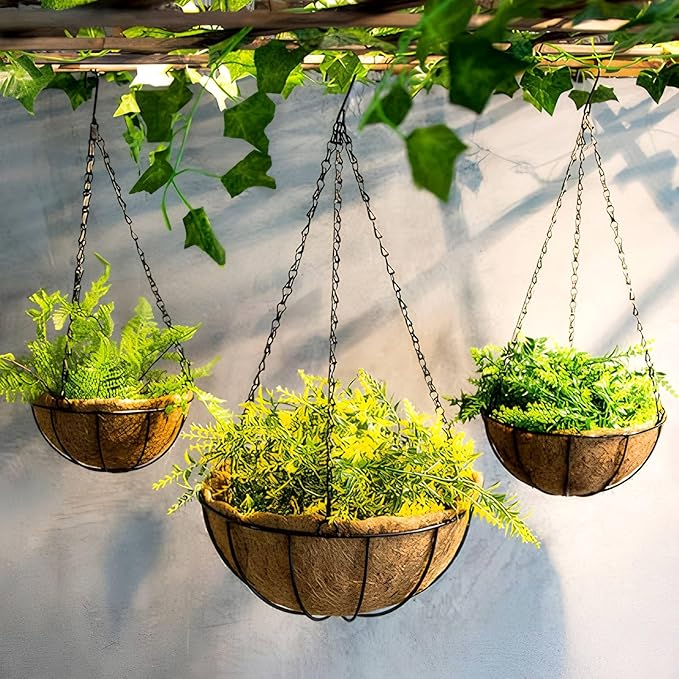 10 Pack Silvery Hanging Chains for Planters，Lanterns，Bird Feeders，Billboards，Plant Baskets etc， Length 9.5 Inch，Outdoor Indoor Use
