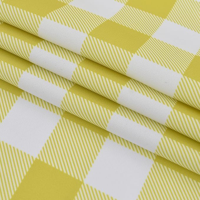 Waterproof Checkered Tablecloth Fabric - Rectangle 58x84 Inch Classic Gingham Buffalo Plaid Table Cloth for Indoor/Outdoor Use - Washable Table Cover for Kitchen, BBQs, and Parties